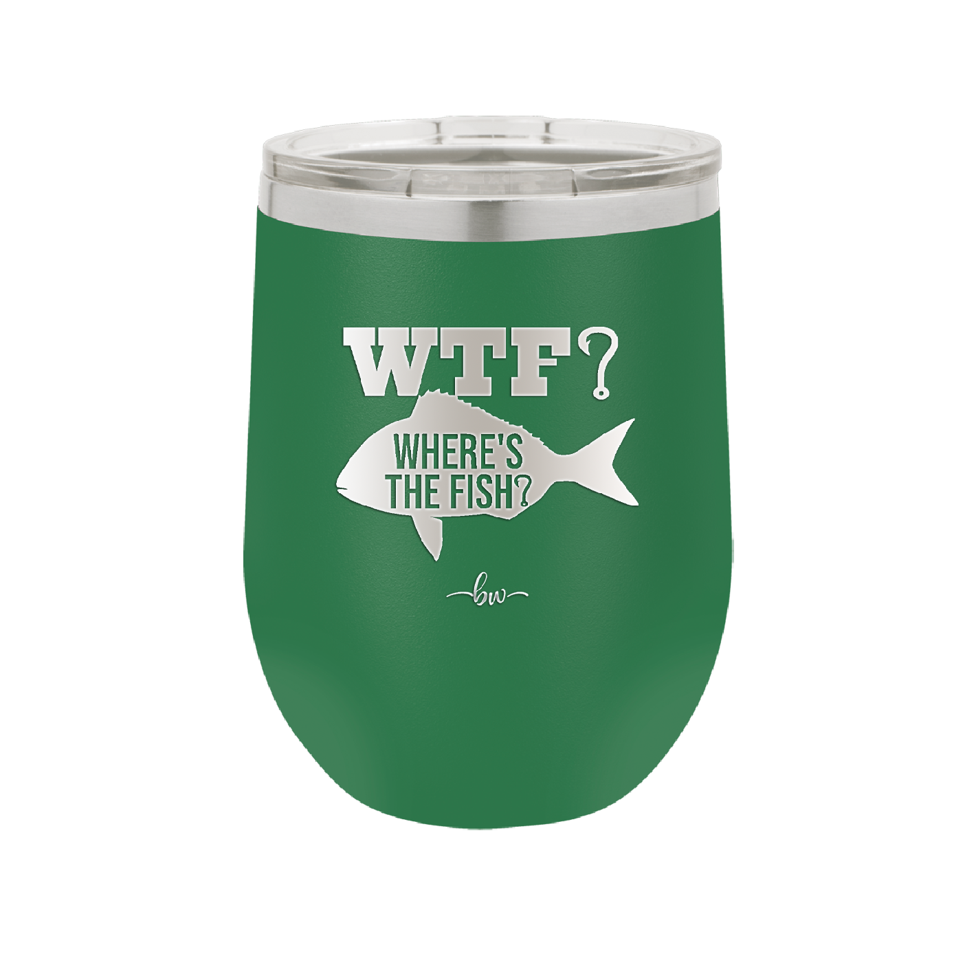 WTF Where's the Fish - Laser Engraved Stainless Steel Drinkware - 1586 -