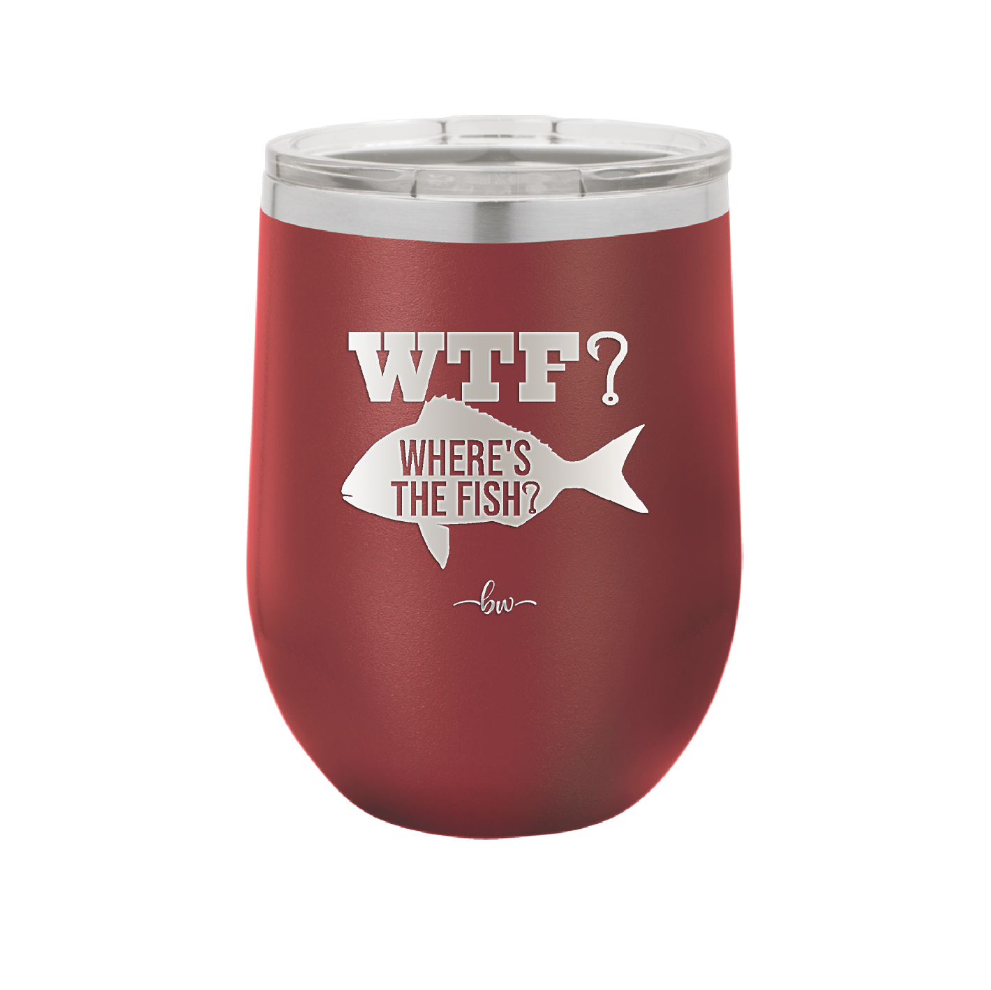 WTF Where's the Fish - Laser Engraved Stainless Steel Drinkware - 1586 -