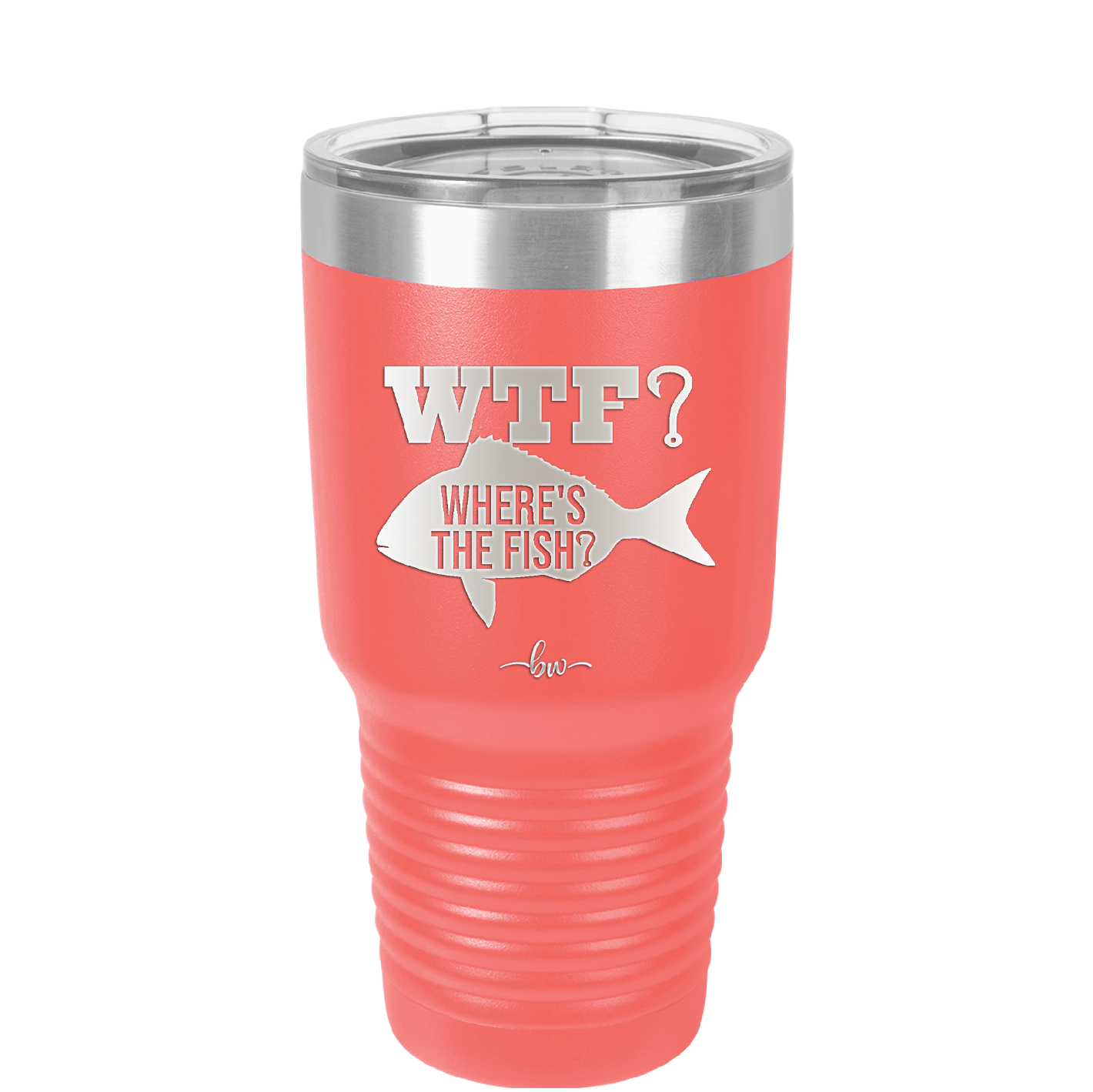 WTF Where's the Fish - Laser Engraved Stainless Steel Drinkware - 1586 -