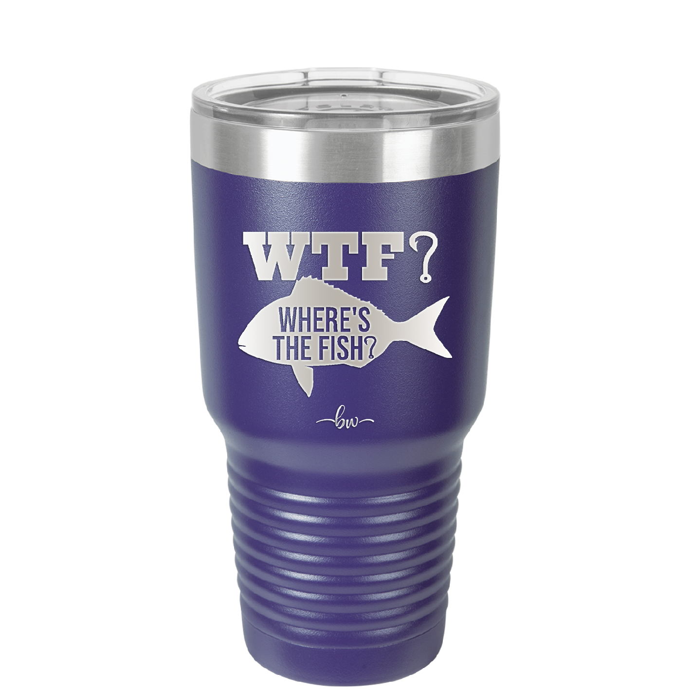 WTF Where's the Fish - Laser Engraved Stainless Steel Drinkware - 1586 -