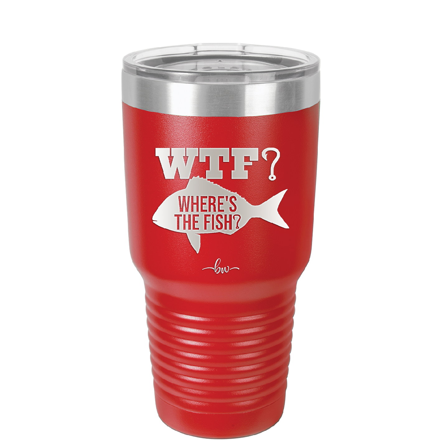 WTF Where's the Fish - Laser Engraved Stainless Steel Drinkware - 1586 -