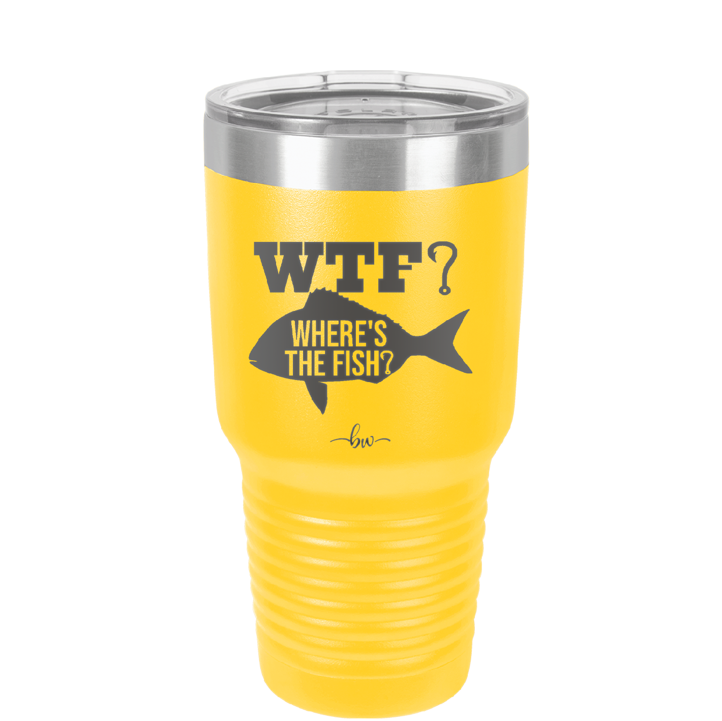WTF Where's the Fish - Laser Engraved Stainless Steel Drinkware - 1586 -