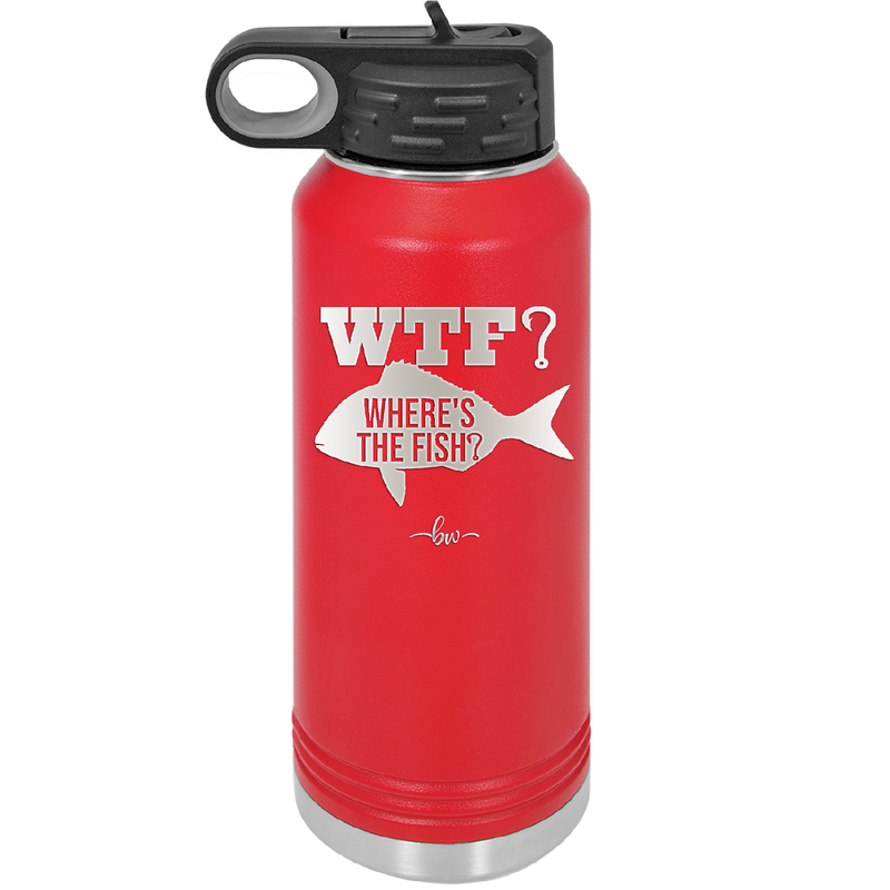 WTF Where's the Fish - Laser Engraved Stainless Steel Drinkware - 1586 -