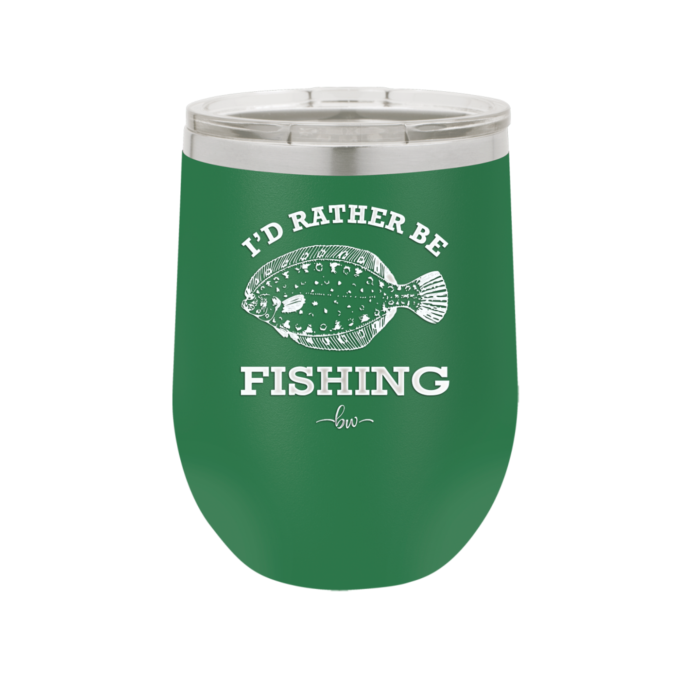 I'd Rather Be Fishing Flounder - Laser Engraved Stainless Steel Drinkware - 1587 -
