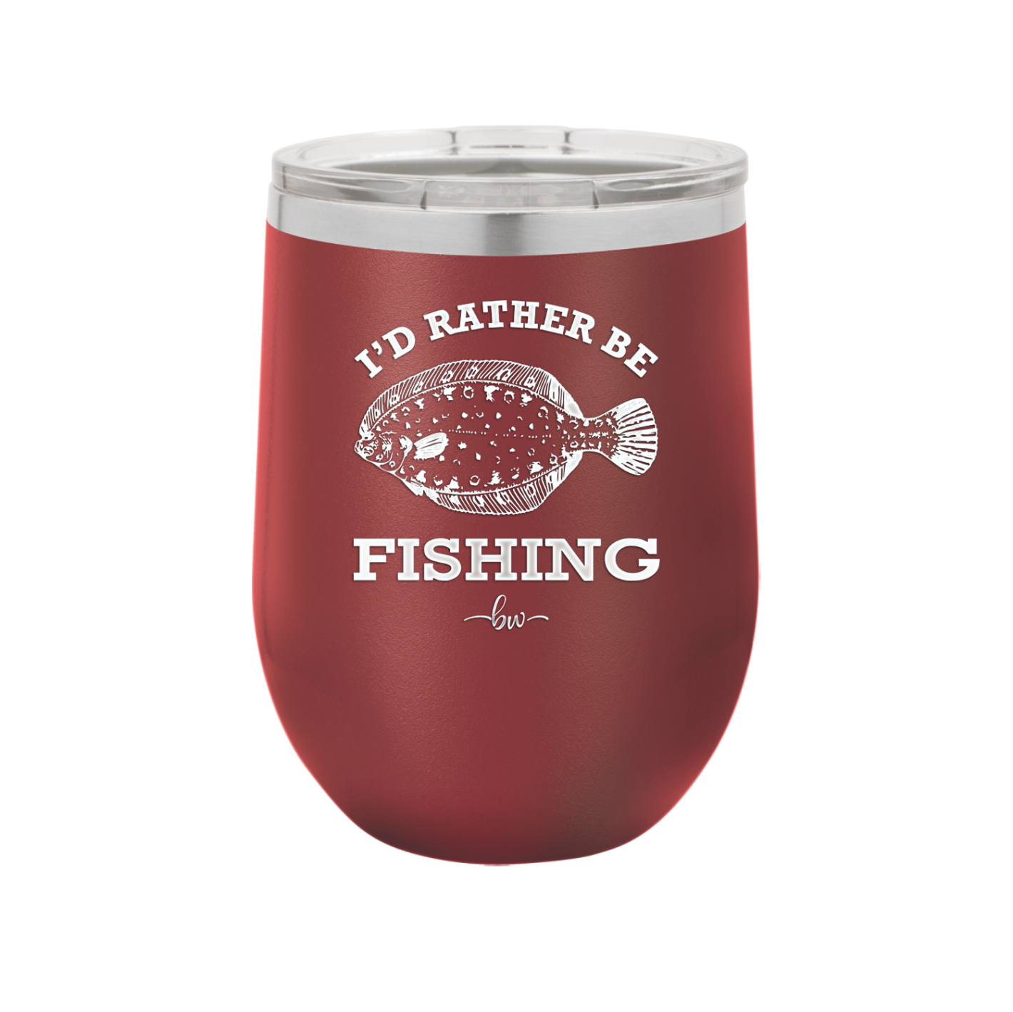I'd Rather Be Fishing Flounder - Laser Engraved Stainless Steel Drinkware - 1587 -