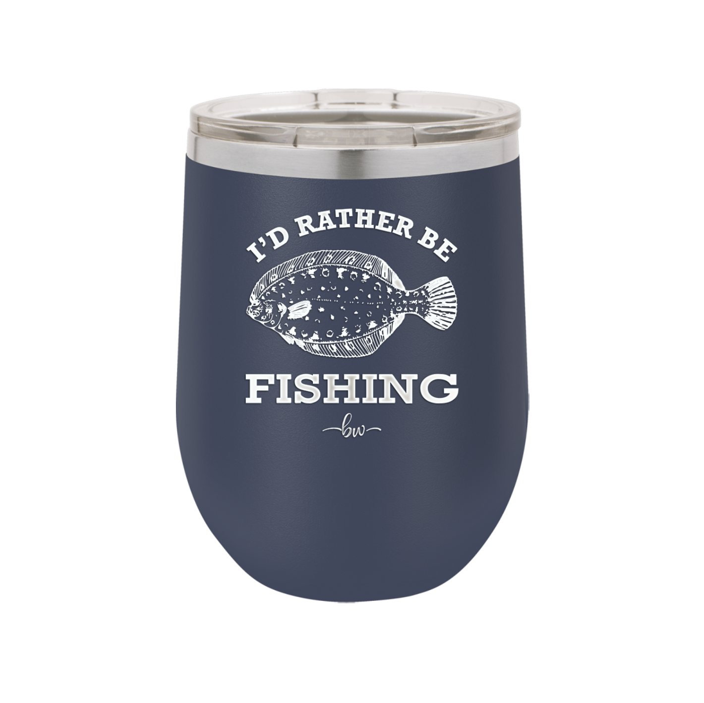 I'd Rather Be Fishing Flounder - Laser Engraved Stainless Steel Drinkware - 1587 -