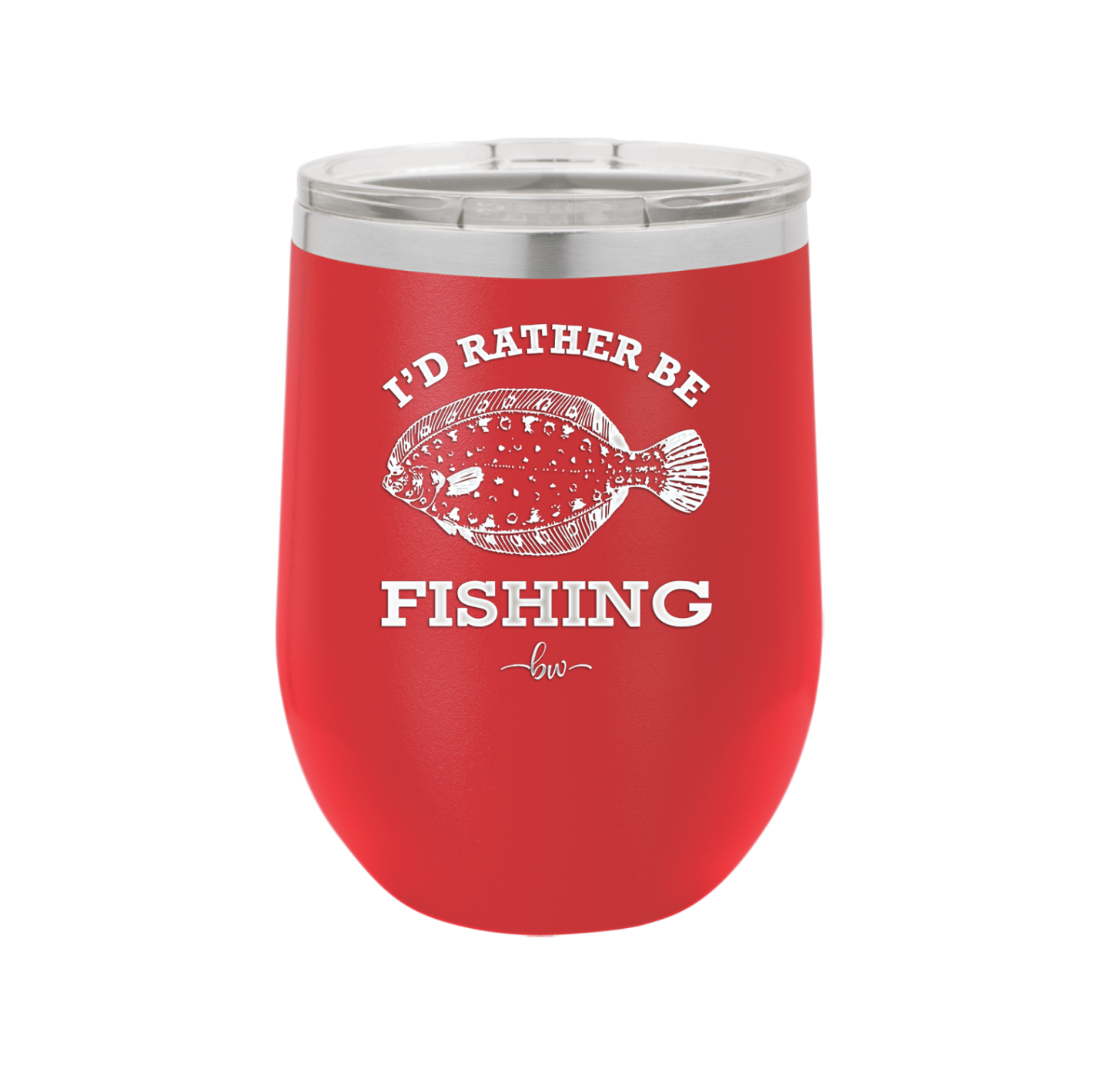 I'd Rather Be Fishing Flounder - Laser Engraved Stainless Steel Drinkware - 1587 -