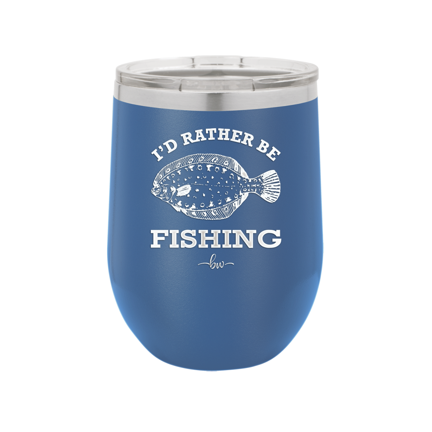 I'd Rather Be Fishing Flounder - Laser Engraved Stainless Steel Drinkware - 1587 -