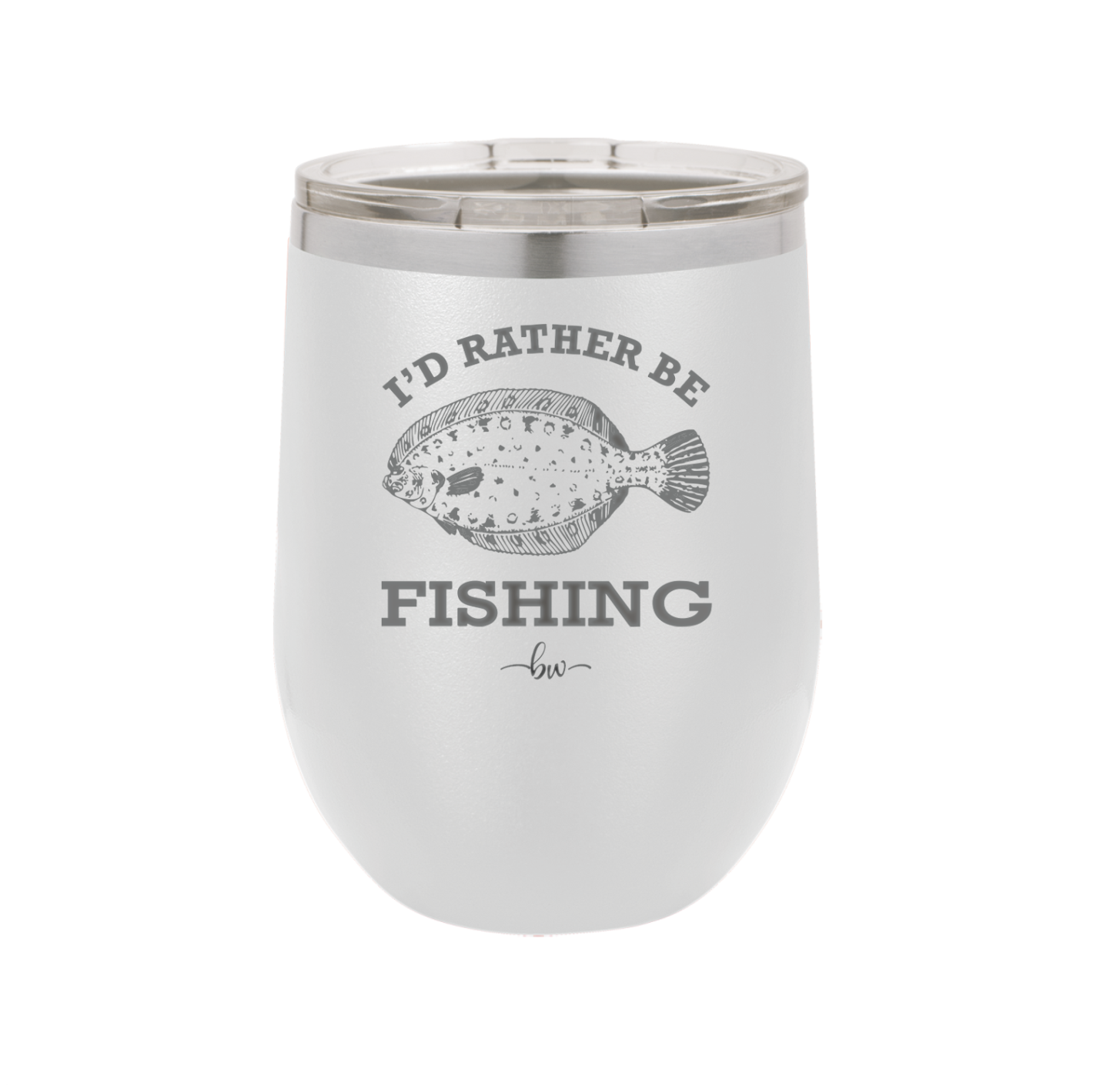 I'd Rather Be Fishing Flounder - Laser Engraved Stainless Steel Drinkware - 1587 -