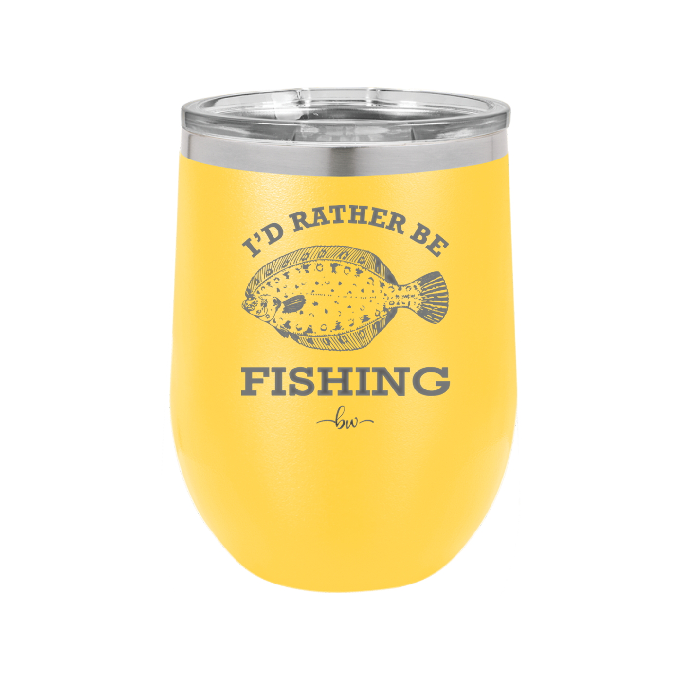 I'd Rather Be Fishing Flounder - Laser Engraved Stainless Steel Drinkware - 1587 -