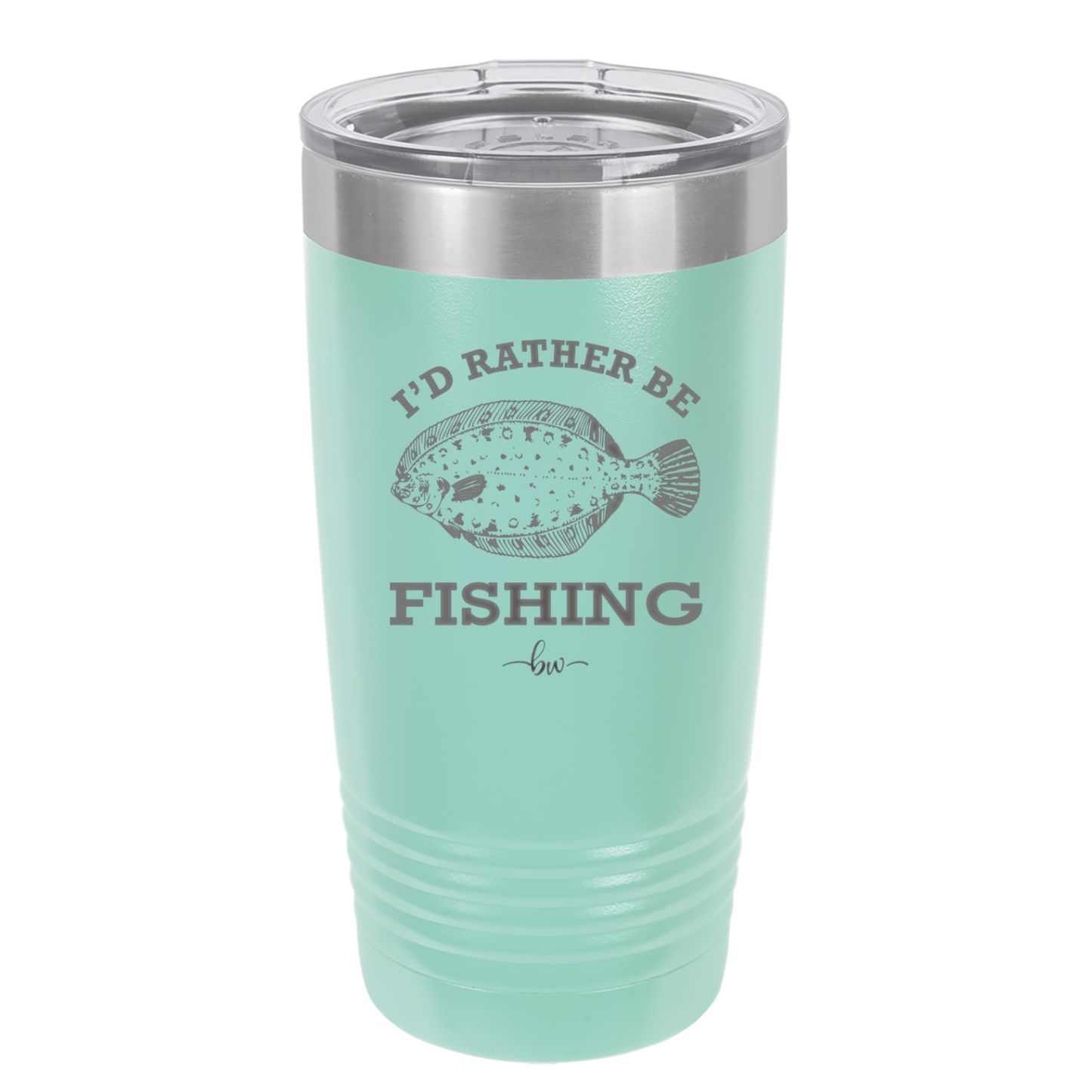 I'd Rather Be Fishing Flounder - Laser Engraved Stainless Steel Drinkware - 1587 -