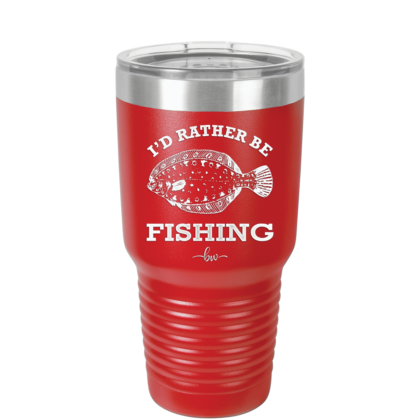 I'd Rather Be Fishing Flounder - Laser Engraved Stainless Steel Drinkware - 1587 -