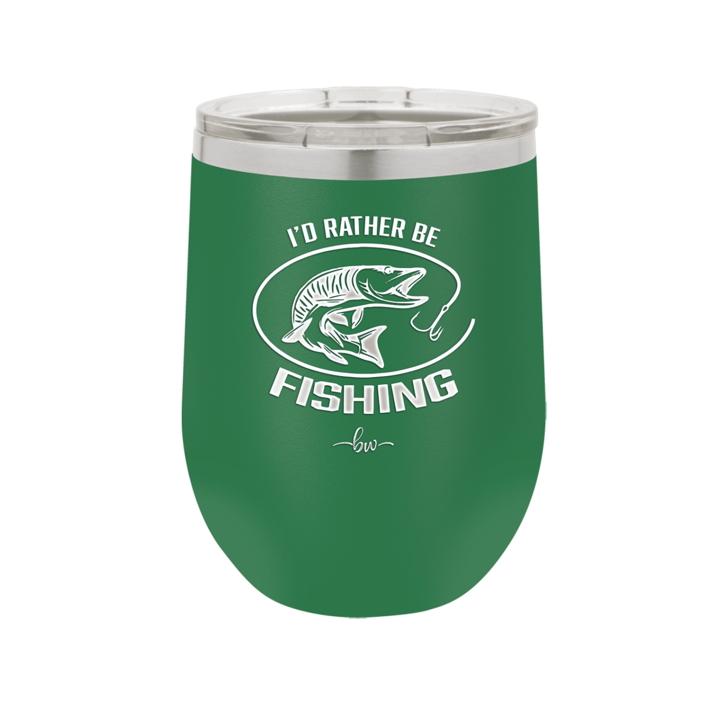 I'd Rather Be Fishing Muskie - Laser Engraved Stainless Steel Drinkware - 1588 -