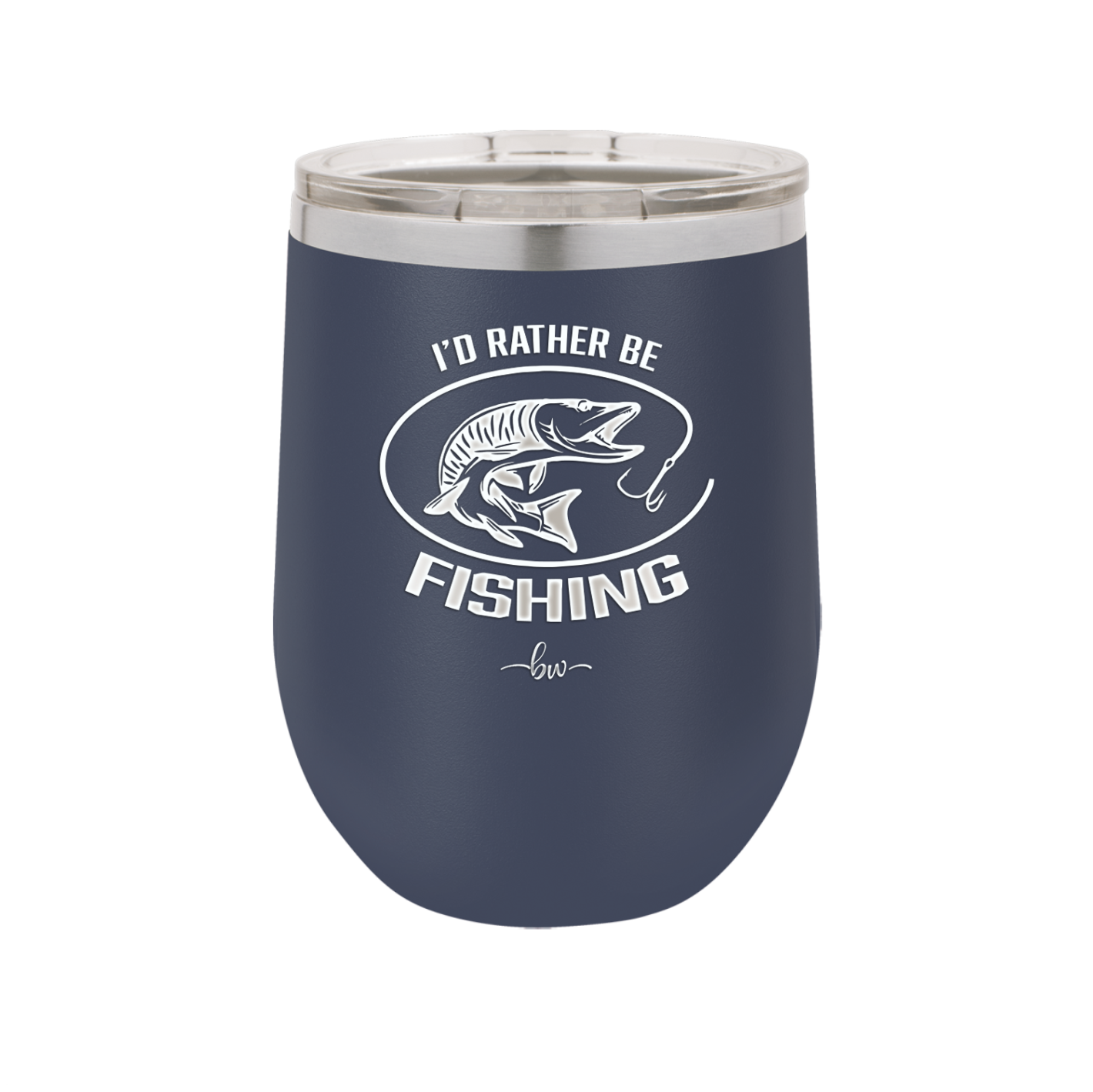 I'd Rather Be Fishing Muskie - Laser Engraved Stainless Steel Drinkware - 1588 -