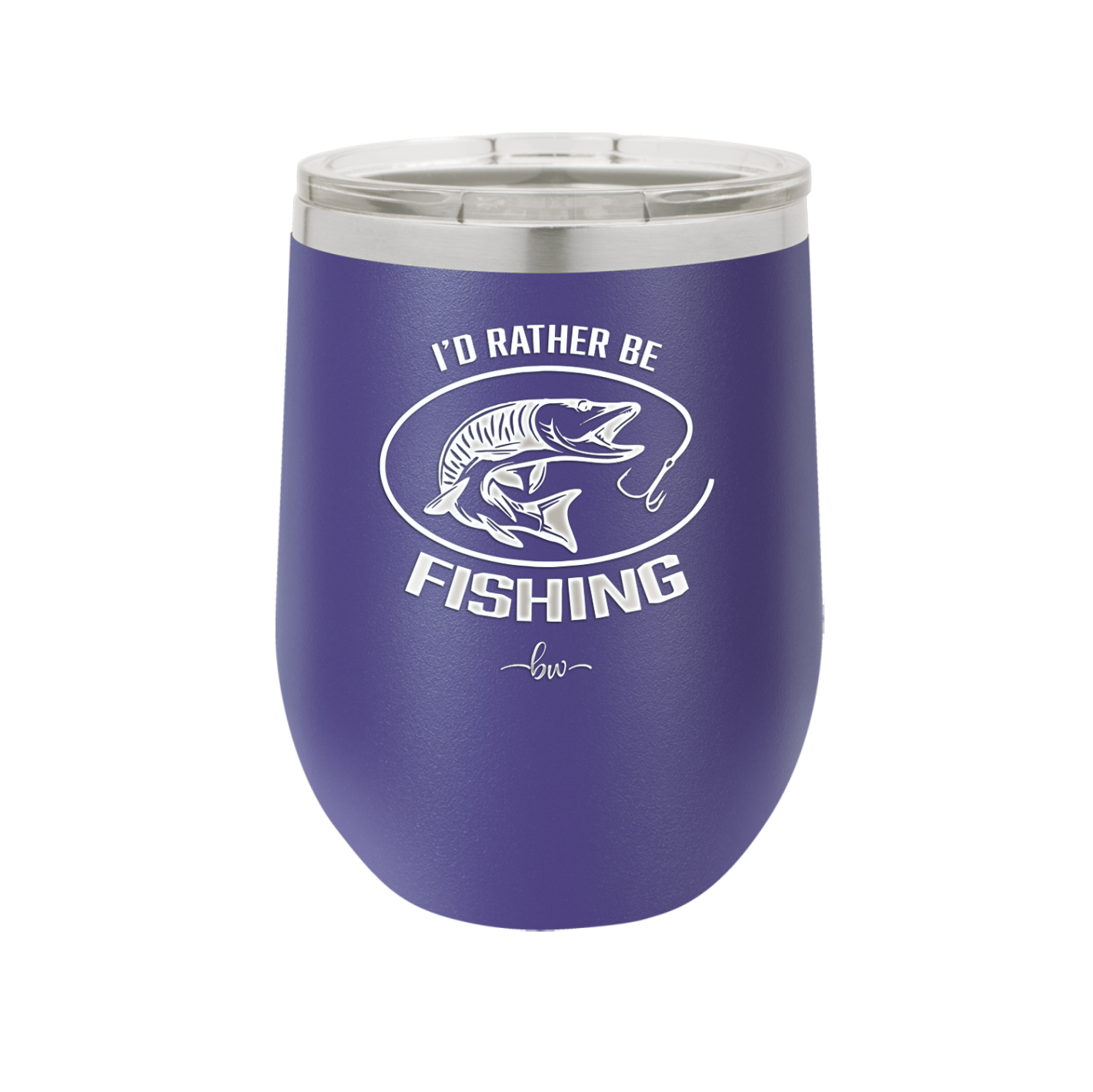 I'd Rather Be Fishing Muskie - Laser Engraved Stainless Steel Drinkware - 1588 -