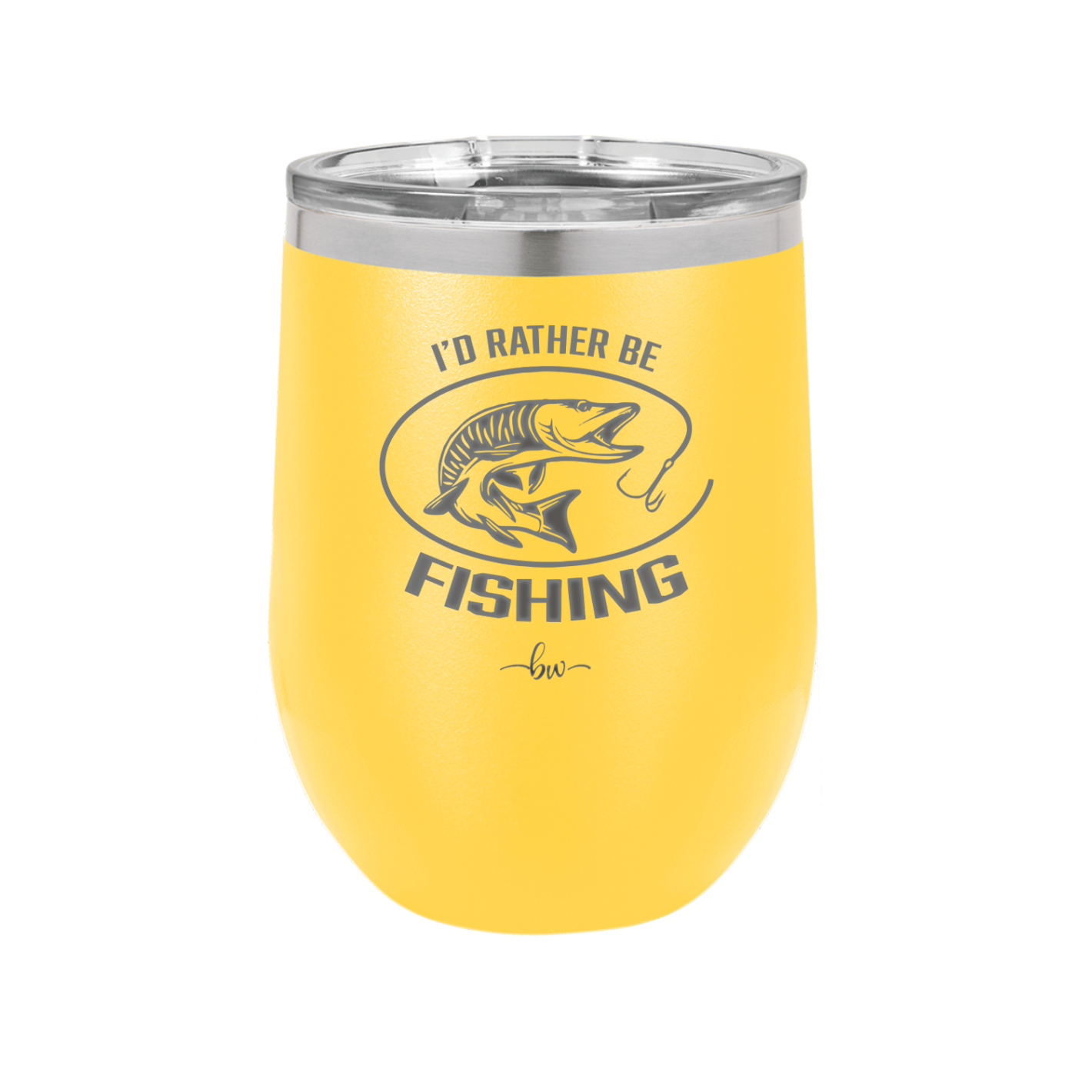 I'd Rather Be Fishing Muskie - Laser Engraved Stainless Steel Drinkware - 1588 -