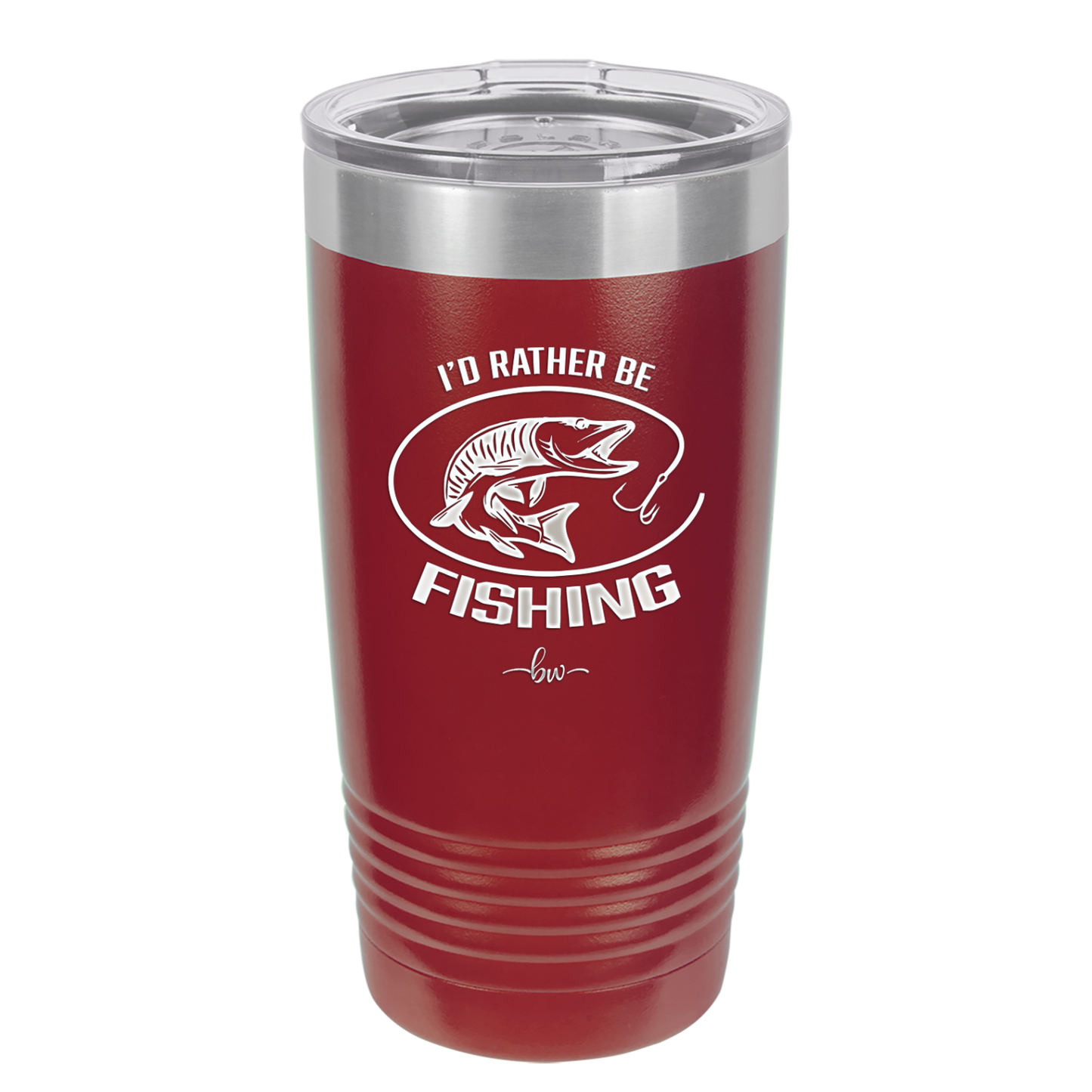 I'd Rather Be Fishing Muskie - Laser Engraved Stainless Steel Drinkware - 1588 -