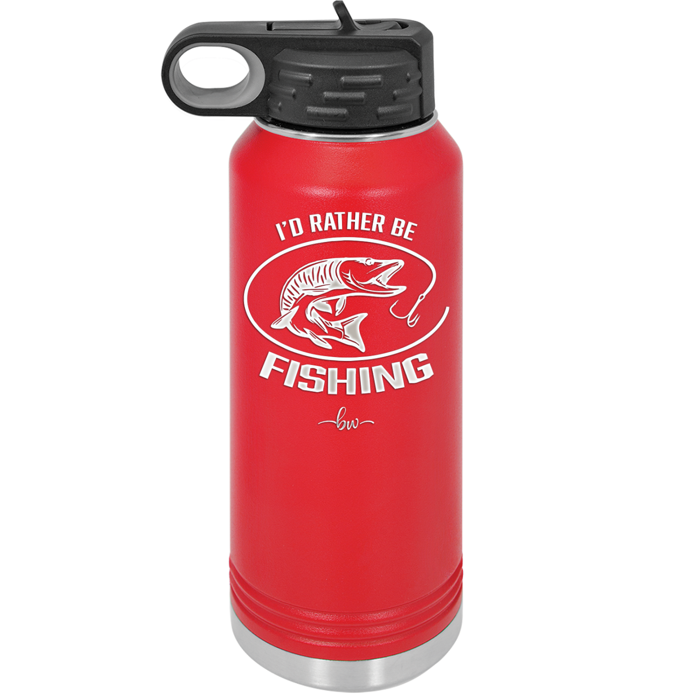 I'd Rather Be Fishing Muskie - Laser Engraved Stainless Steel Drinkware - 1588 -