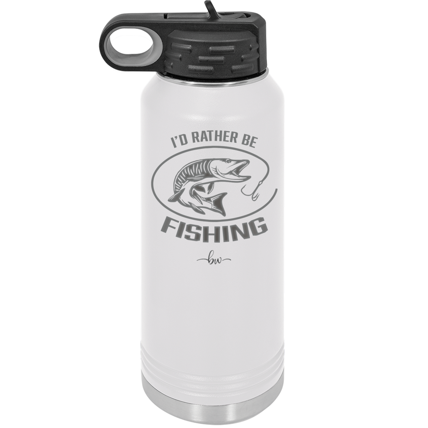 I'd Rather Be Fishing Muskie - Laser Engraved Stainless Steel Drinkware - 1588 -
