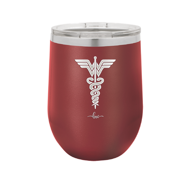 RN Wonder Woman Caduceus - Laser Engraved Stainless Steel Drinkware - 1592 -