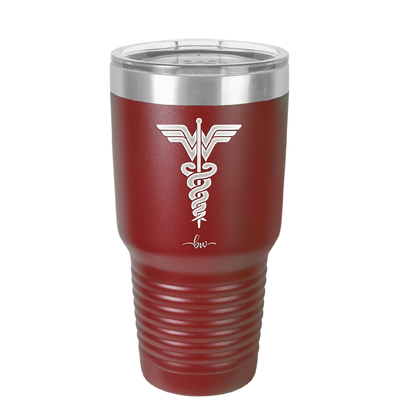 RN Wonder Woman Caduceus - Laser Engraved Stainless Steel Drinkware - 1592 -