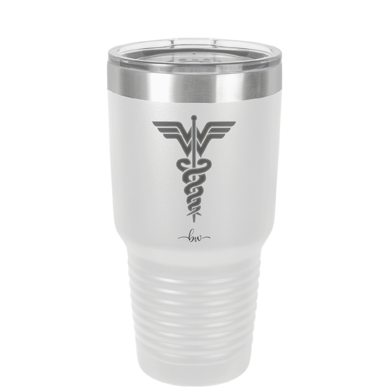 RN Wonder Woman Caduceus - Laser Engraved Stainless Steel Drinkware - 1592 -