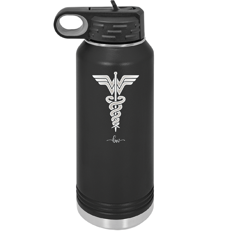 RN Wonder Woman Caduceus - Laser Engraved Stainless Steel Drinkware - 1592 -