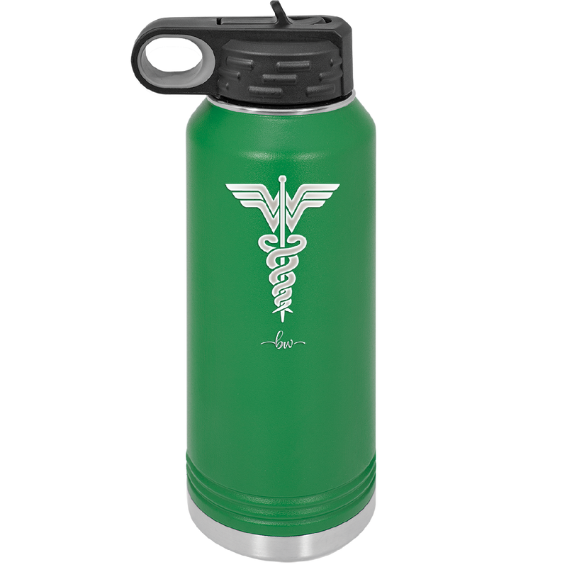 RN Wonder Woman Caduceus - Laser Engraved Stainless Steel Drinkware - 1592 -