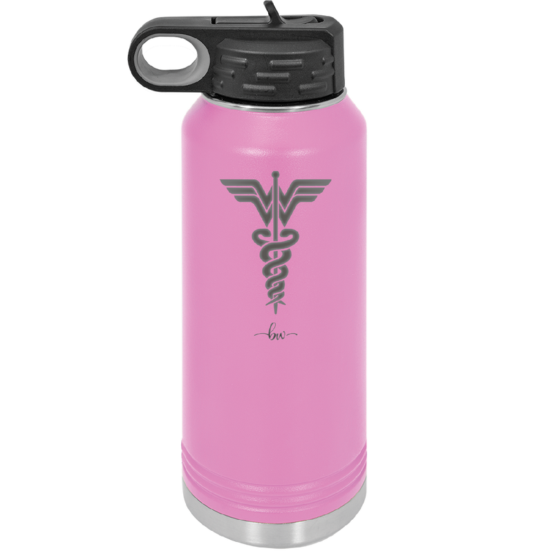 RN Wonder Woman Caduceus - Laser Engraved Stainless Steel Drinkware - 1592 -