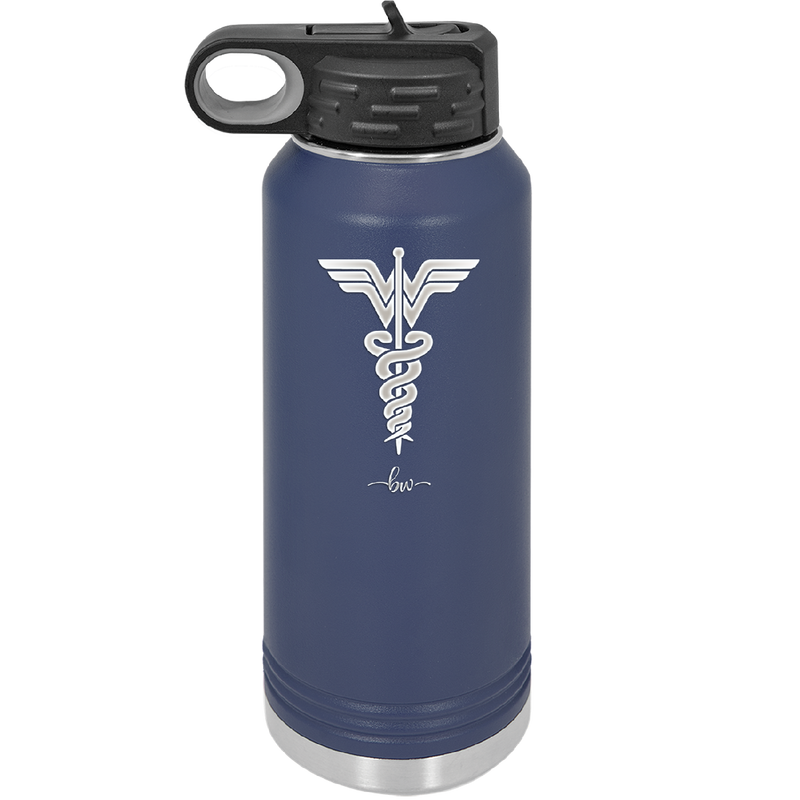 RN Wonder Woman Caduceus - Laser Engraved Stainless Steel Drinkware - 1592 -