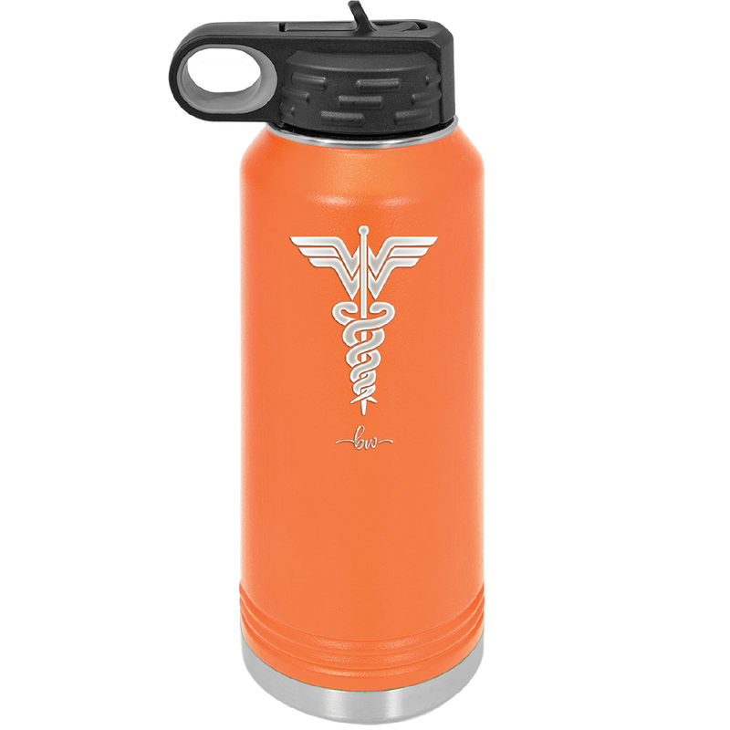 RN Wonder Woman Caduceus - Laser Engraved Stainless Steel Drinkware - 1592 -