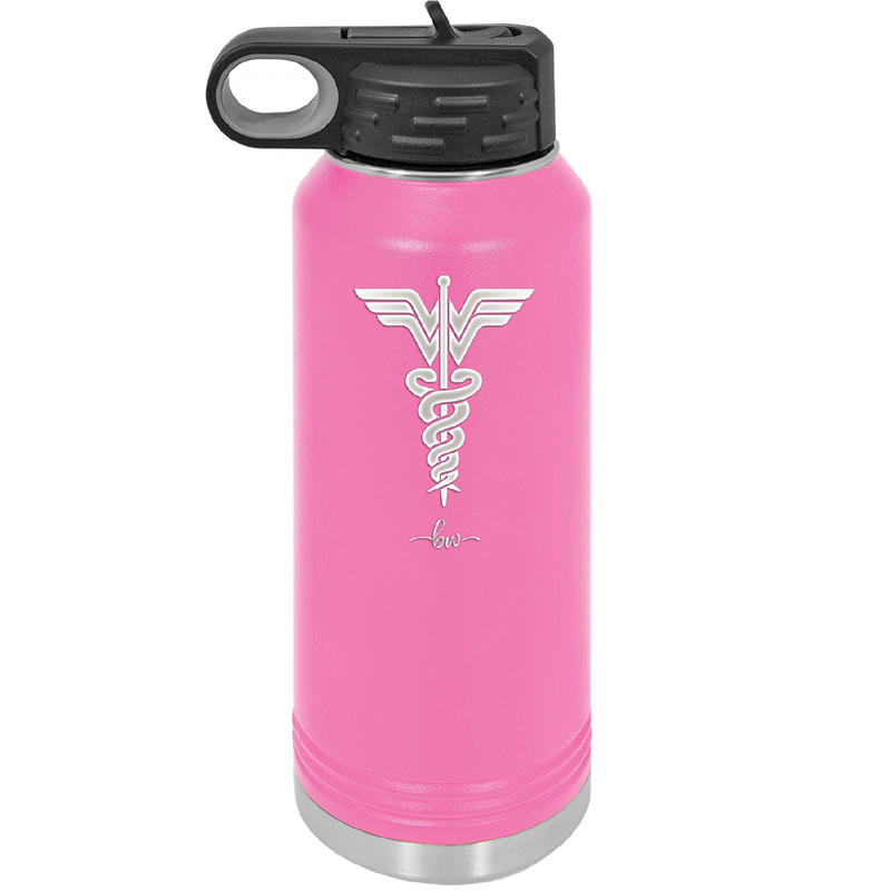 RN Wonder Woman Caduceus - Laser Engraved Stainless Steel Drinkware - 1592 -