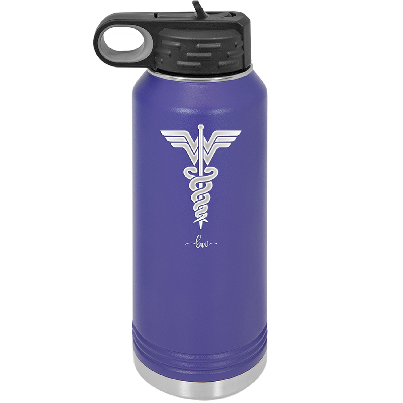 RN Wonder Woman Caduceus - Laser Engraved Stainless Steel Drinkware - 1592 -