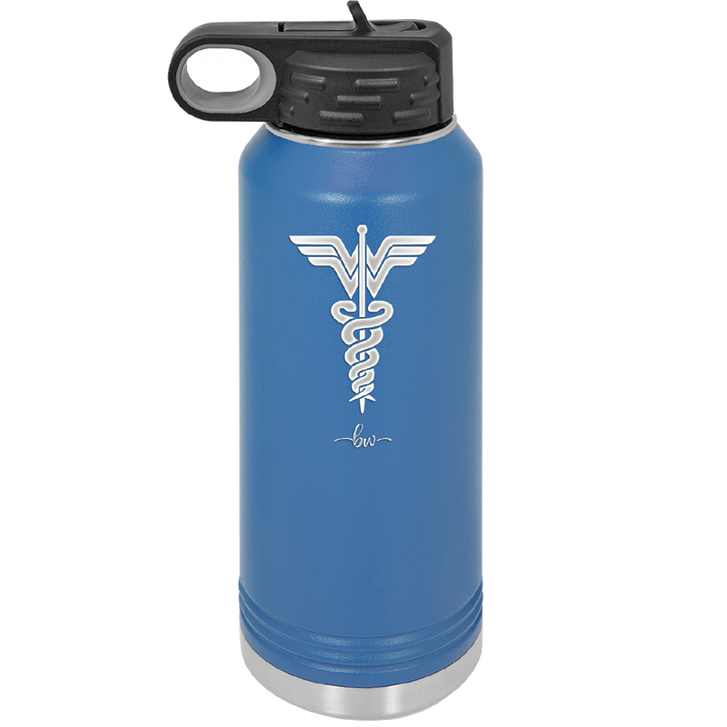 RN Wonder Woman Caduceus - Laser Engraved Stainless Steel Drinkware - 1592 -