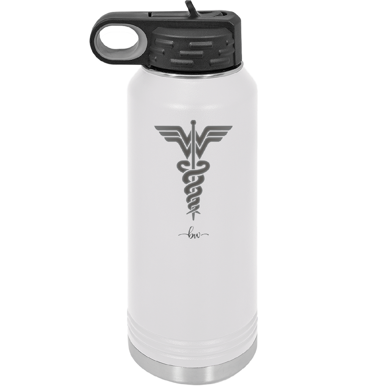 RN Wonder Woman Caduceus - Laser Engraved Stainless Steel Drinkware - 1592 -