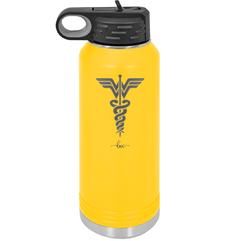 RN Wonder Woman Caduceus - Laser Engraved Stainless Steel Drinkware - 1592 -