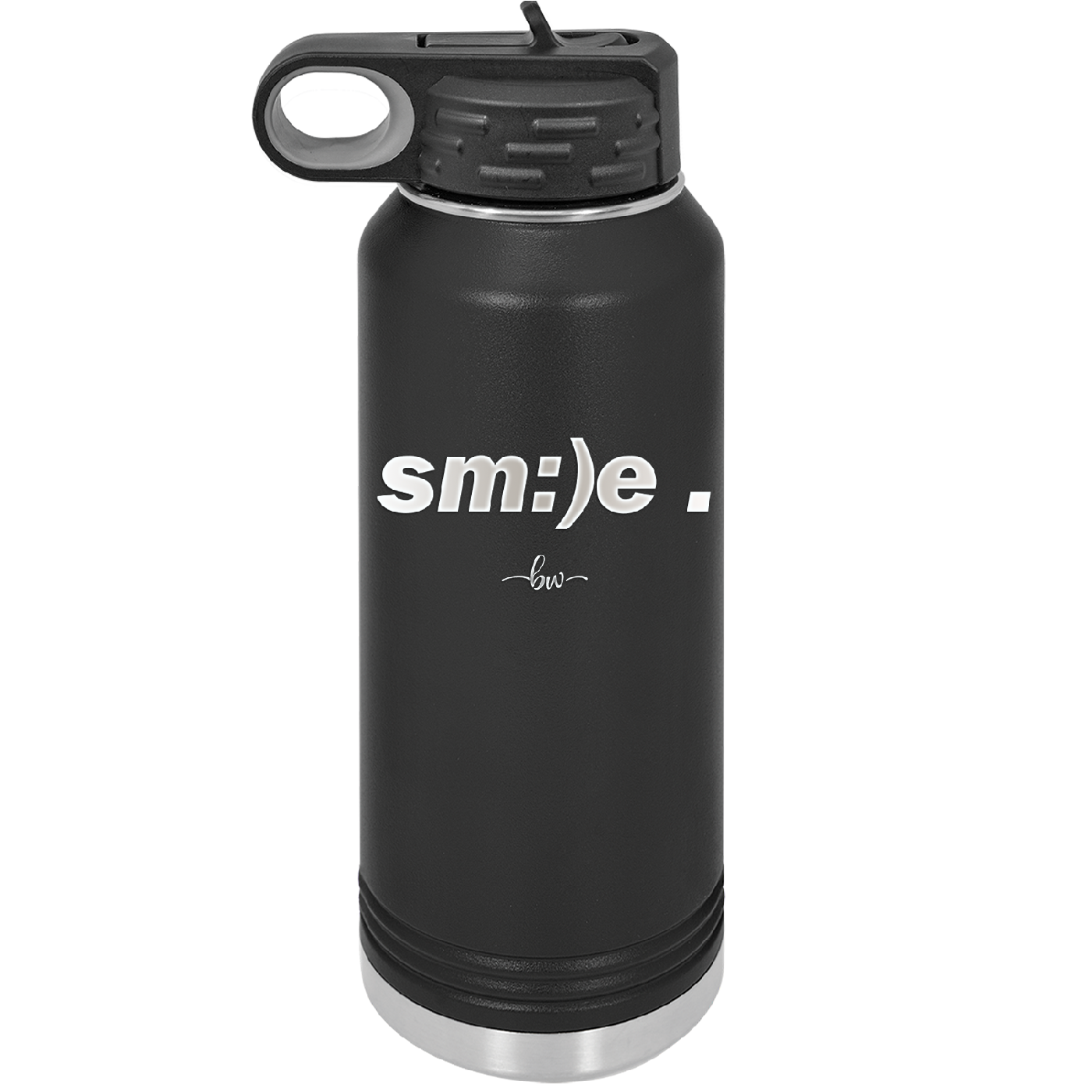 Smile - Laser Engraved Stainless Steel Drinkware - 1596 -