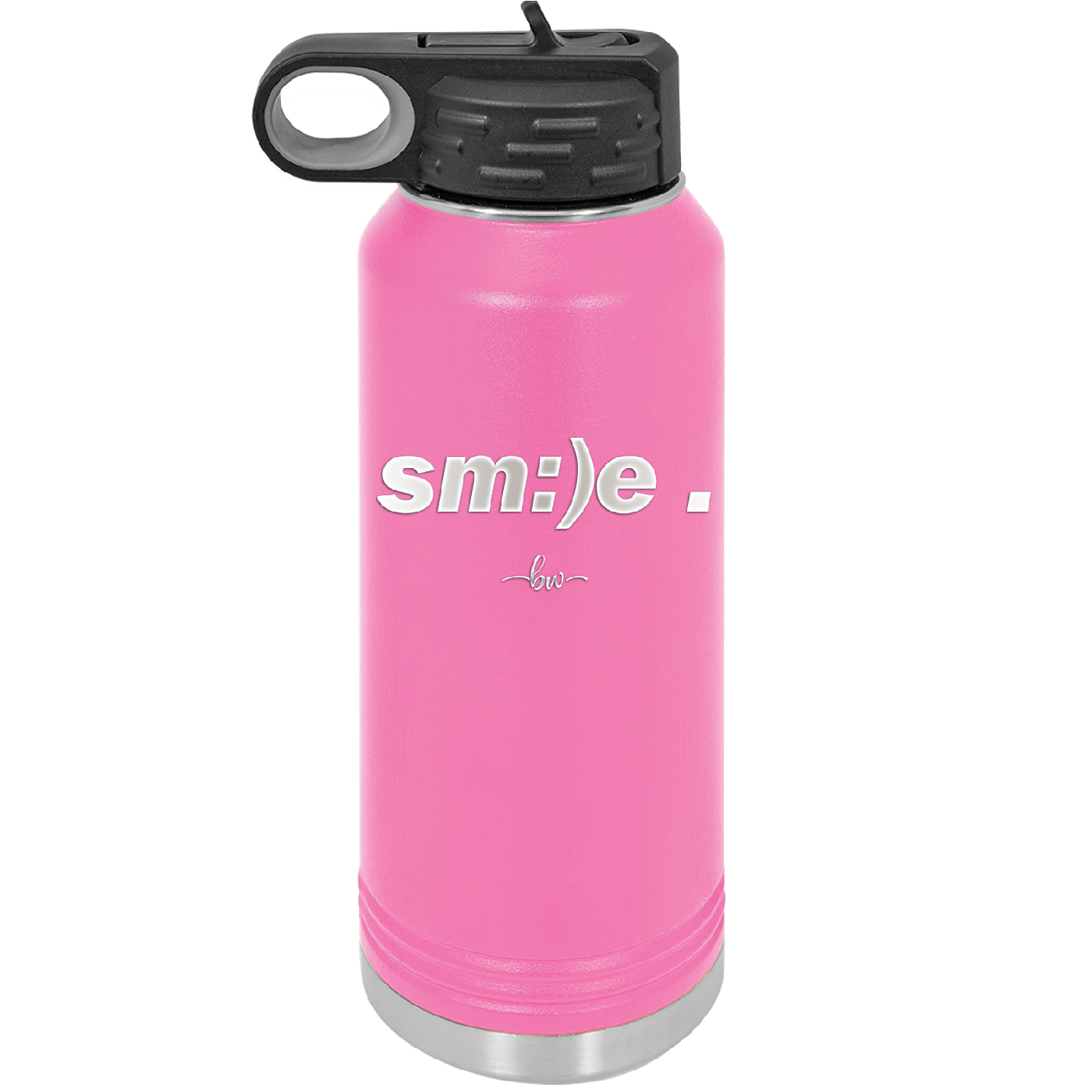 Smile - Laser Engraved Stainless Steel Drinkware - 1596 -