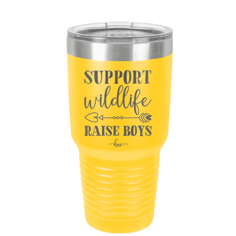 Support Wildlife Raise Boys - Laser Engraved Stainless Steel Drinkware - 1598 -