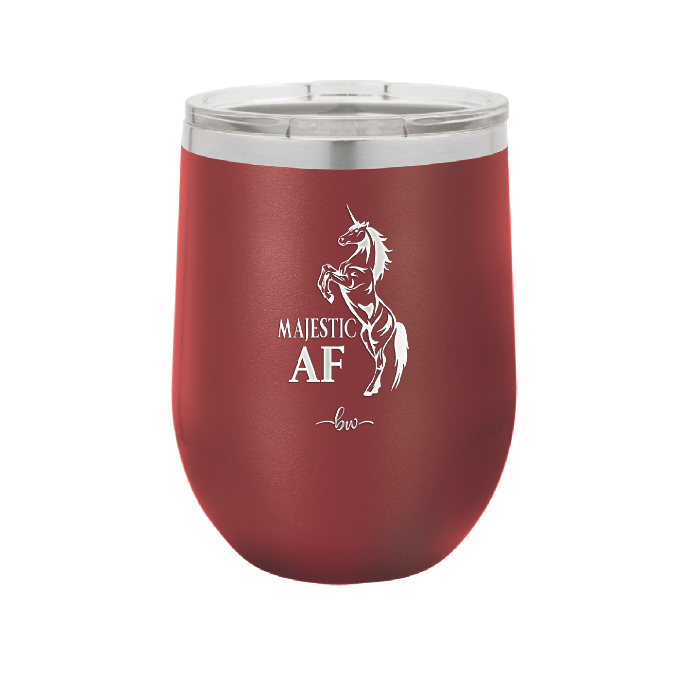 Majestic AF Unicorn - Laser Engraved Stainless Steel Drinkware - 1608 -