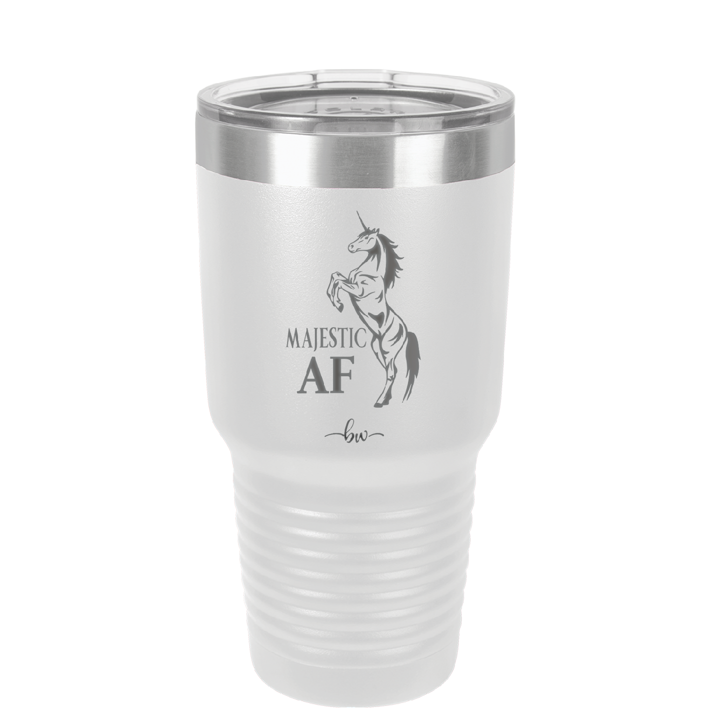 Majestic AF Unicorn - Laser Engraved Stainless Steel Drinkware - 1608 -