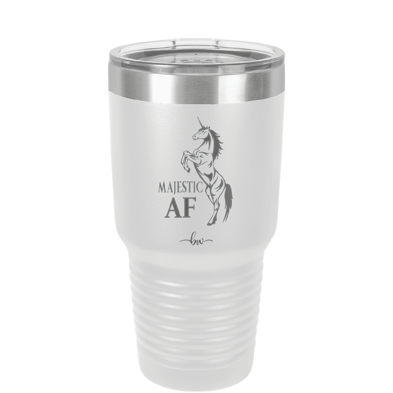 Majestic AF Unicorn - Laser Engraved Stainless Steel Drinkware - 1608 -