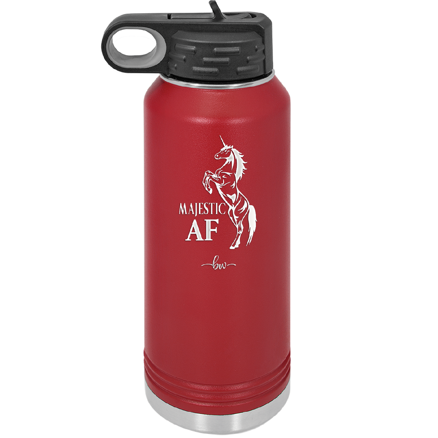 Majestic AF Unicorn - Laser Engraved Stainless Steel Drinkware - 1608 -