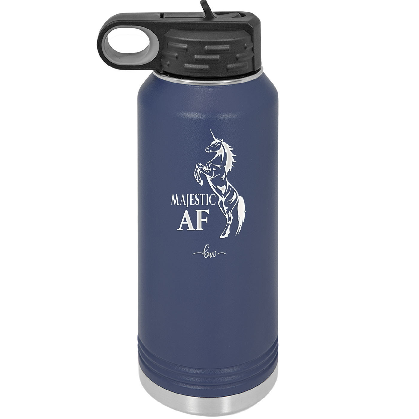 Majestic AF Unicorn - Laser Engraved Stainless Steel Drinkware - 1608 -