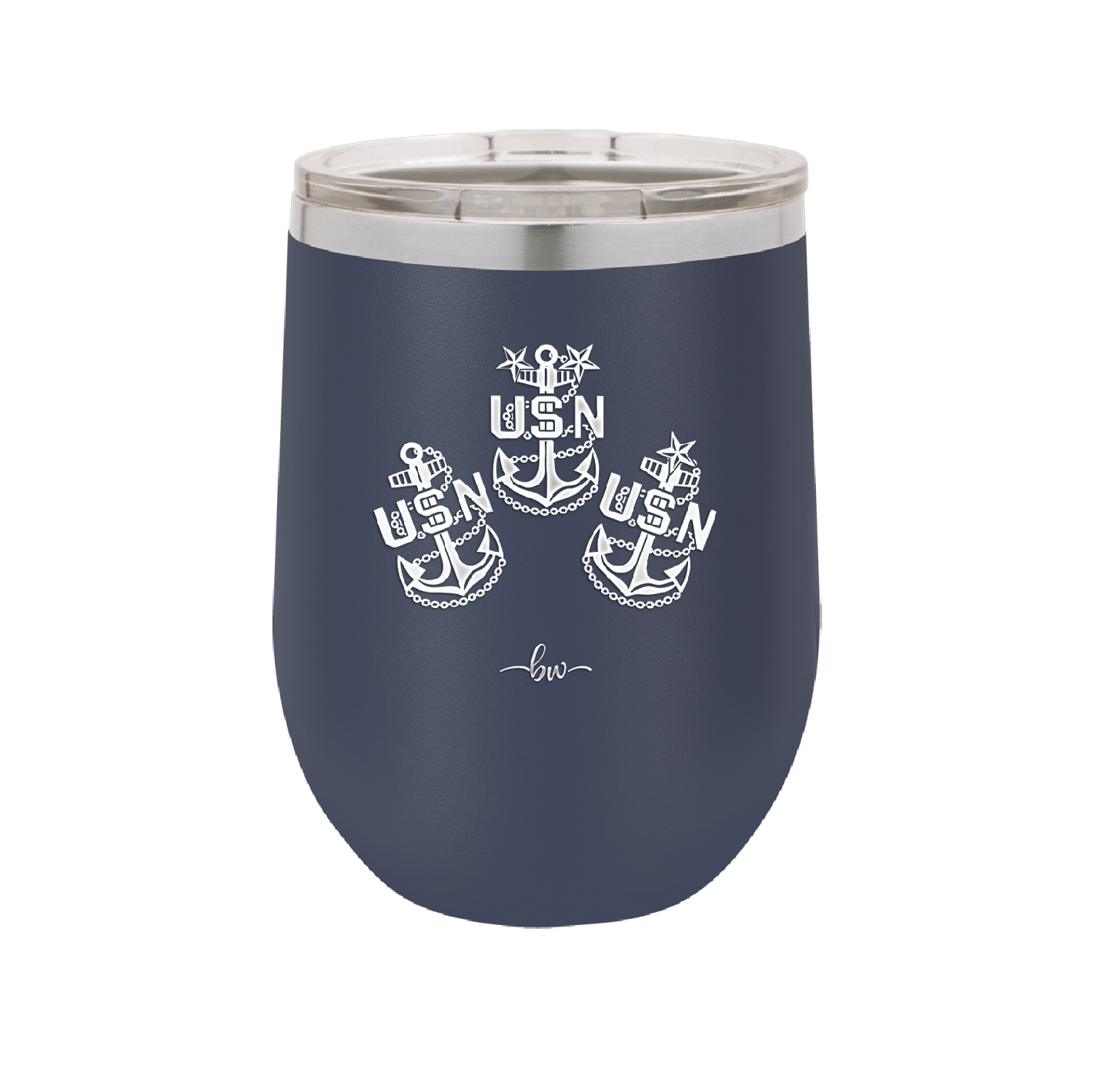 USN Petty Officer Anchor - Laser Engraved Stainless Steel Drinkware - 1609 -