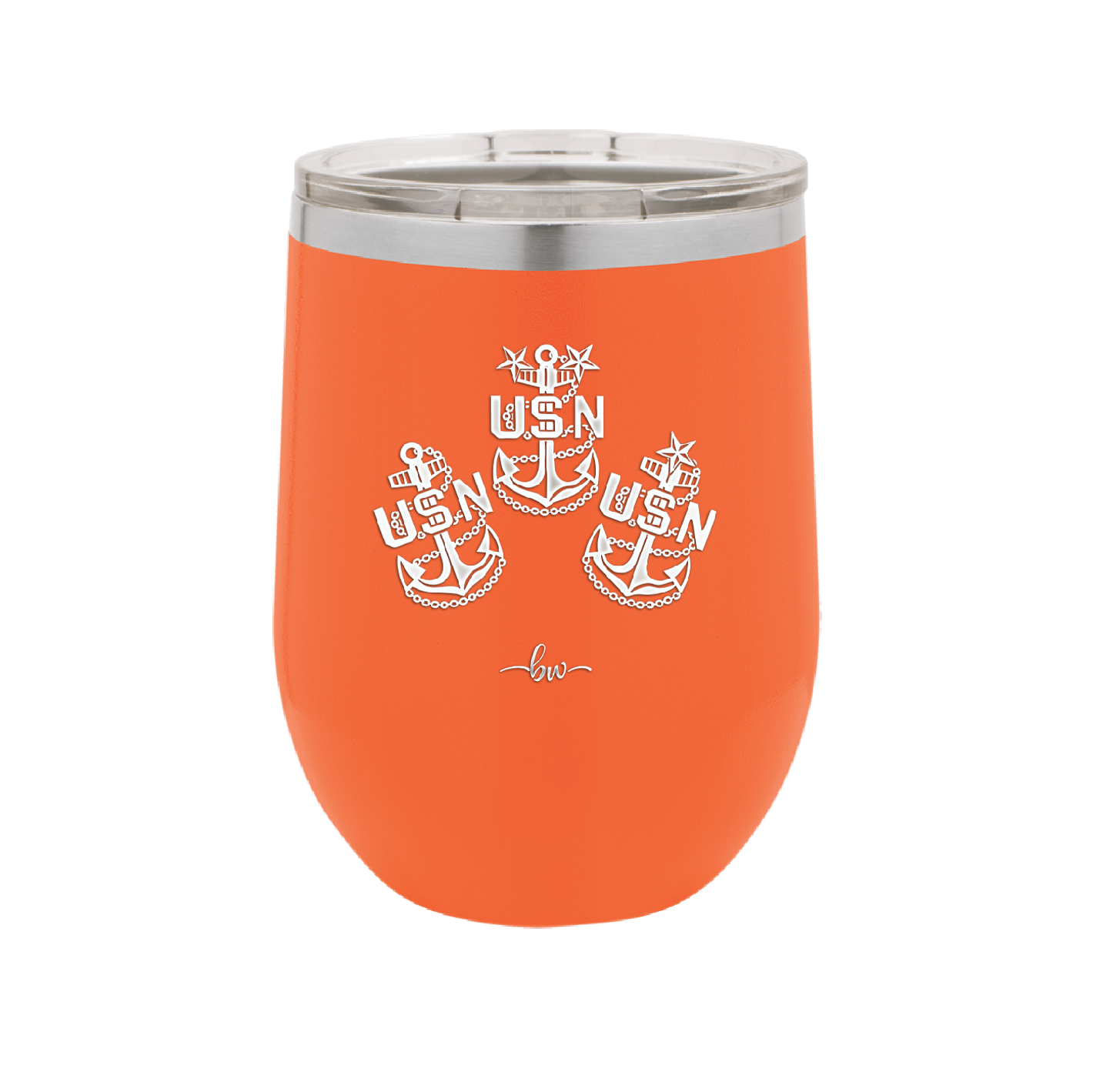 USN Petty Officer Anchor - Laser Engraved Stainless Steel Drinkware - 1609 -