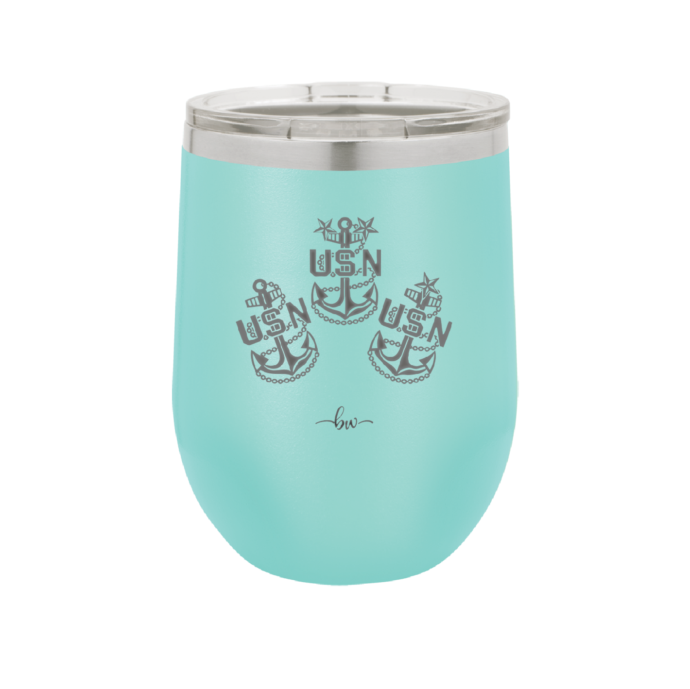 USN Petty Officer Anchor - Laser Engraved Stainless Steel Drinkware - 1609 -