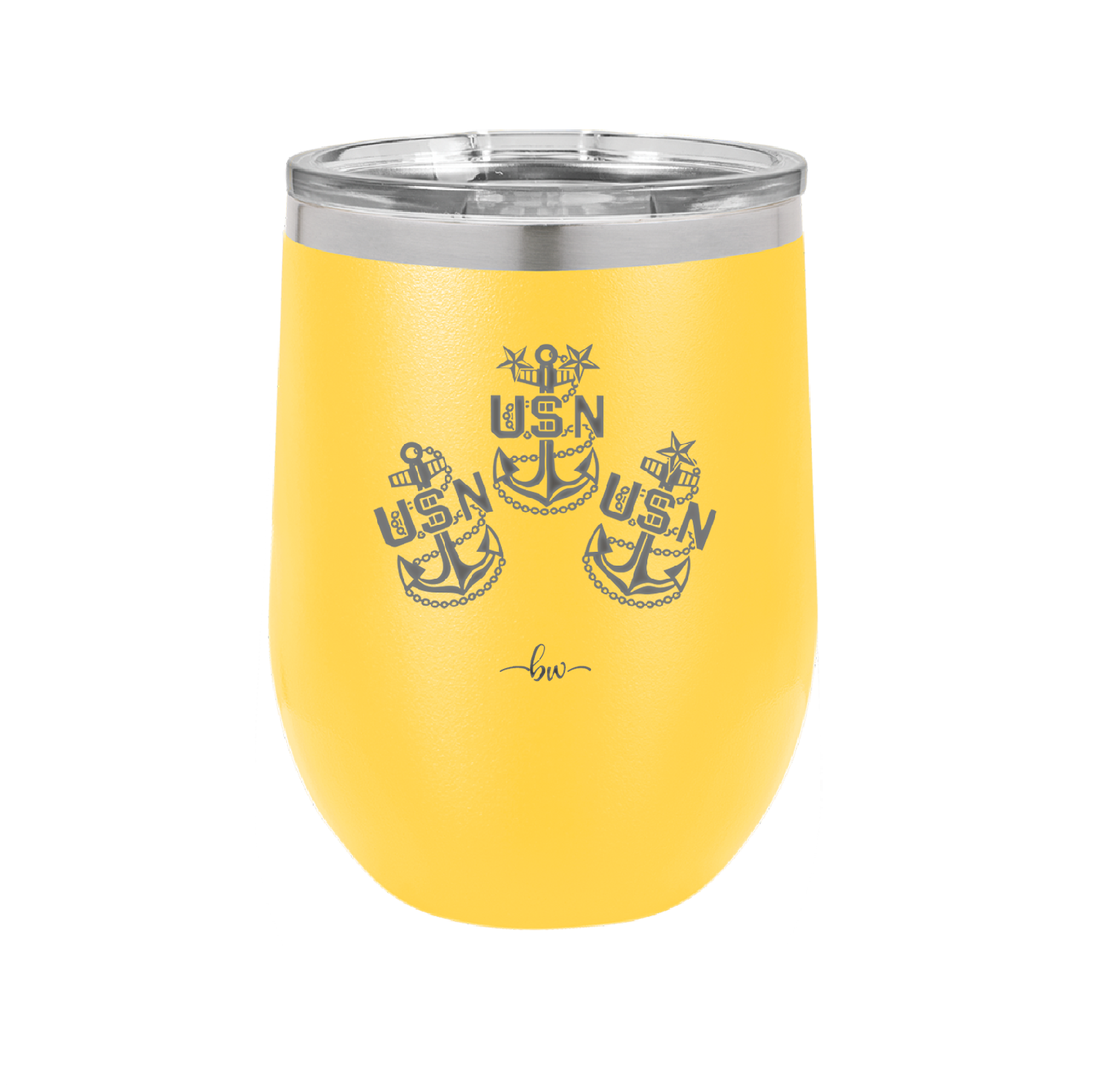USN Petty Officer Anchor - Laser Engraved Stainless Steel Drinkware - 1609 -