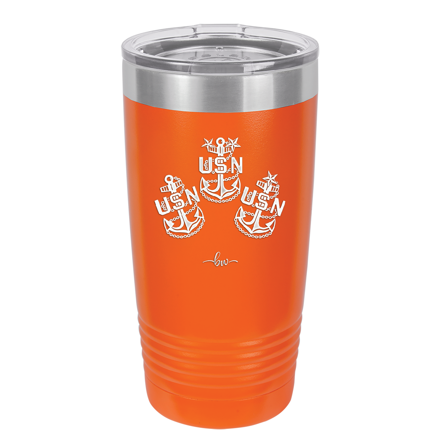 USN Petty Officer Anchor - Laser Engraved Stainless Steel Drinkware - 1609 -