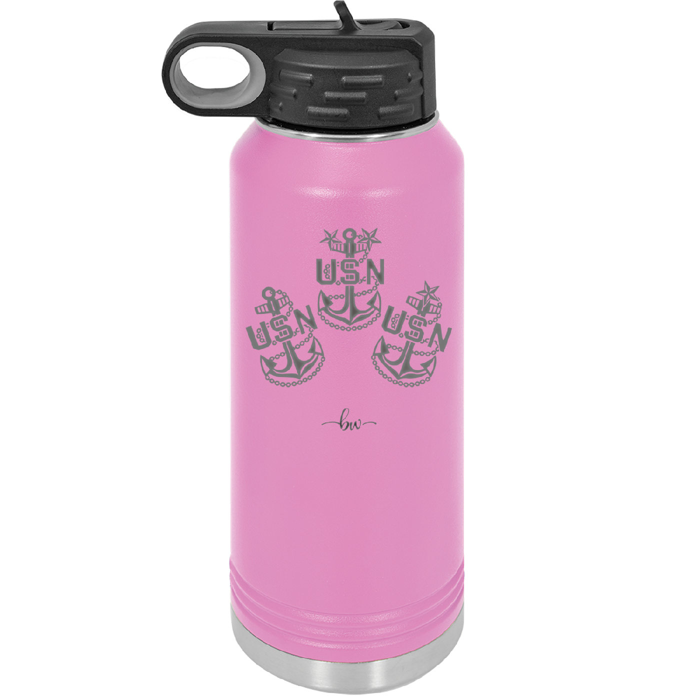 USN Petty Officer Anchor - Laser Engraved Stainless Steel Drinkware - 1609 -